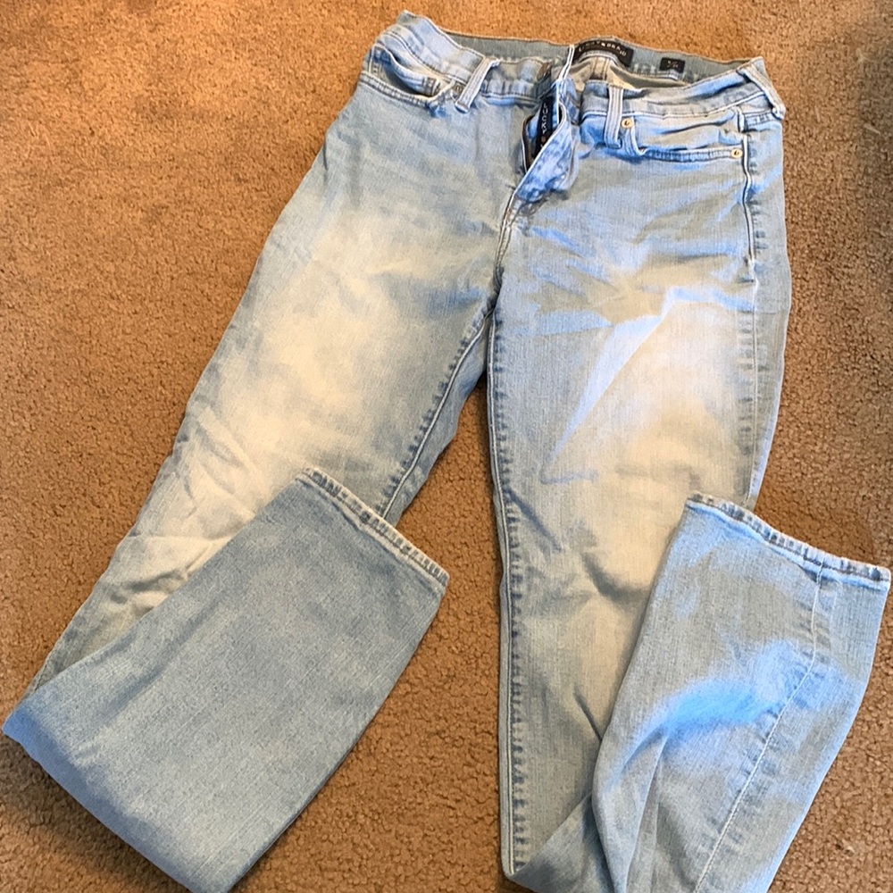 Straight legged jeans